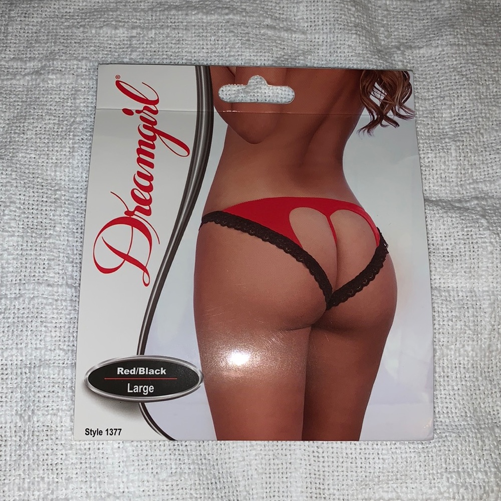Mesh with spandex open back heart panty - perfect for Valentines Day ♥️♥️